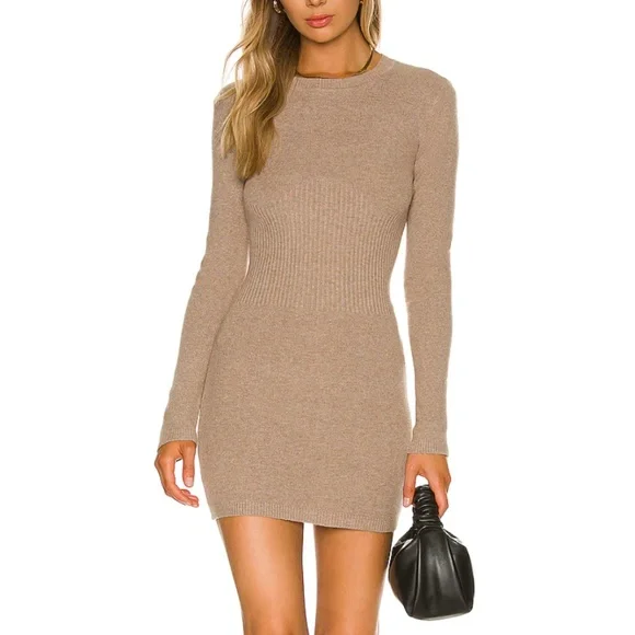 BB Dakota Dresses Taupe Knit Sweater Dress Mini Poshmark